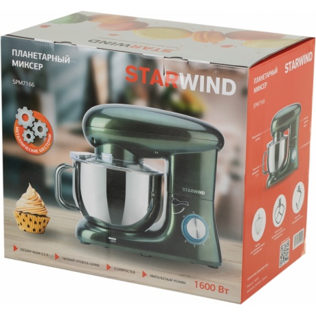 Миксер планетарный Starwind SPM7166 1900Вт хамелеон - фото 18