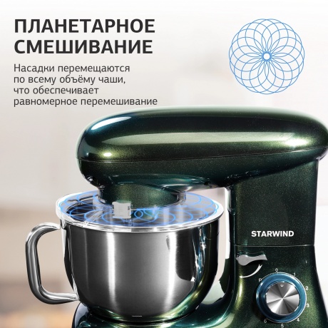 Миксер планетарный Starwind SPM7166 1900Вт хамелеон - фото 7