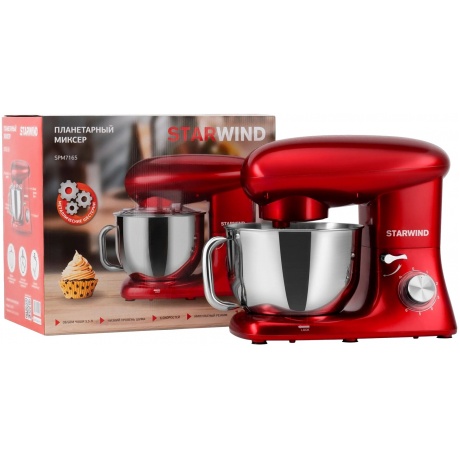 Миксер планетарный Starwind SPM7165 1900Вт красный - фото 25