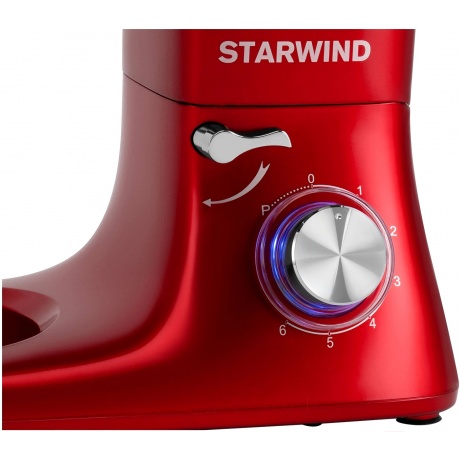 Миксер планетарный Starwind SPM7165 1900Вт красный - фото 7