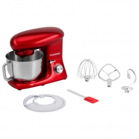 Миксер планетарный Starwind SPM7165 1900Вт красный - фото 8
