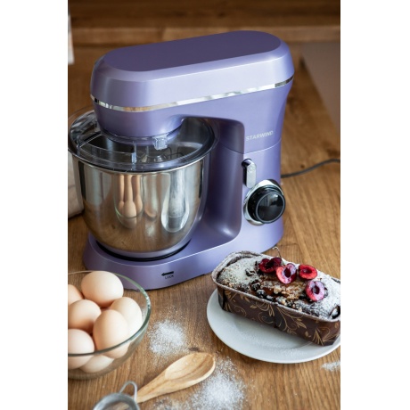 Миксер планетарный Starwind SPM6162 1300Вт лавандовый - фото 19