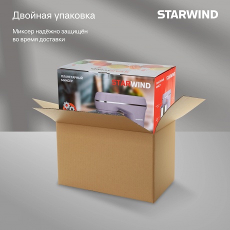 Миксер планетарный Starwind SPM6162 1300Вт лавандовый - фото 31