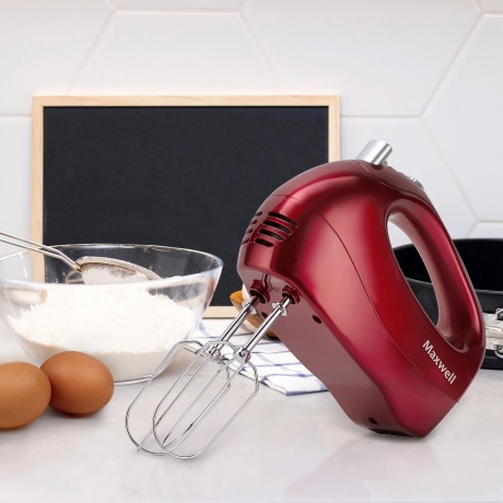 Миксер ручной Maxwell MW-1357 R 300Вт красный - фото 3
