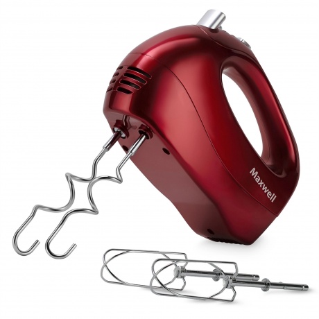 Миксер ручной Maxwell MW-1357 R 300Вт красный - фото 4