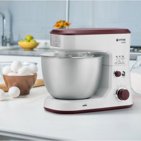 Миксер планетарный Vitek VT-1432 900Вт белый - фото 5