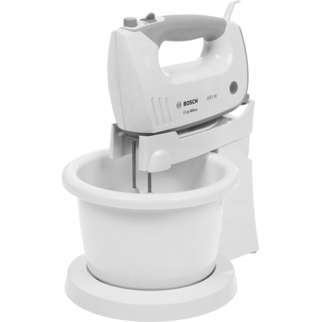 Миксер Bosch MFQ36460S с чашей, 450Вт белый/серый - фото 2