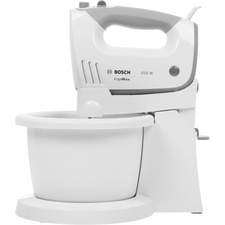 Миксер Bosch MFQ36460S с чашей, 450Вт белый/серый - фото 3