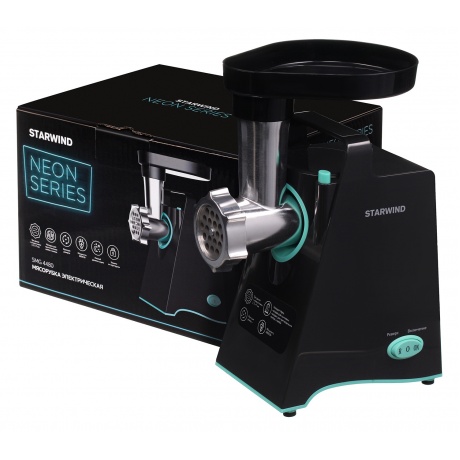 Мясорубка Starwind SMG4480 1800Вт темно-серый/бирюзовый - фото 9