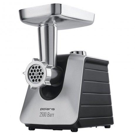 

Мясорубка Polaris PMG 2561 черный/серебристый, Серый металлик
