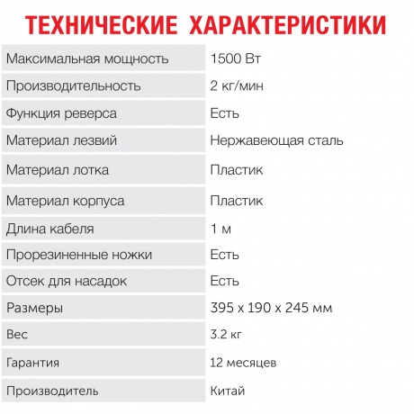 Мясорубка Starwind SMG3345 1500Вт черный - фото 16