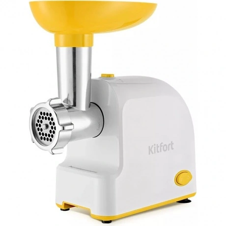 Мясорубка Kitfort КТ-2113-2 белый/желтый