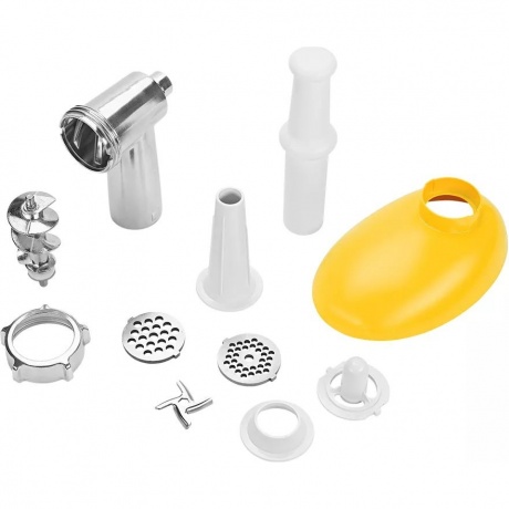 Мясорубка Kitfort КТ-2113-2 белый/желтый - фото 2