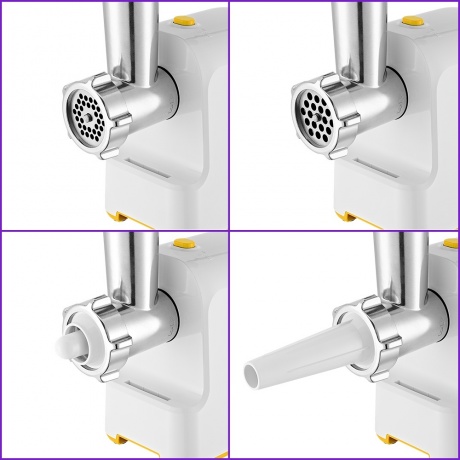 Мясорубка Kitfort КТ-2113-2 белый/желтый - фото 5