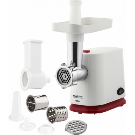 Мясорубка Scarlett SC-MG45M23 1800Вт белый/красный - фото 3