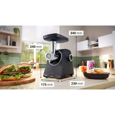 Мясорубка Bosch MFWS440B черный - фото 7