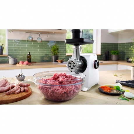 Мясорубка Bosch MFWS609W 2100Вт белый/черный - фото 15