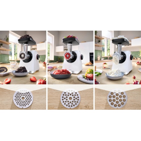 Мясорубка Bosch MFWS609W 2100Вт белый/черный - фото 5