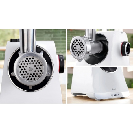 Мясорубка Bosch MFWS609W 2100Вт белый/черный - фото 9