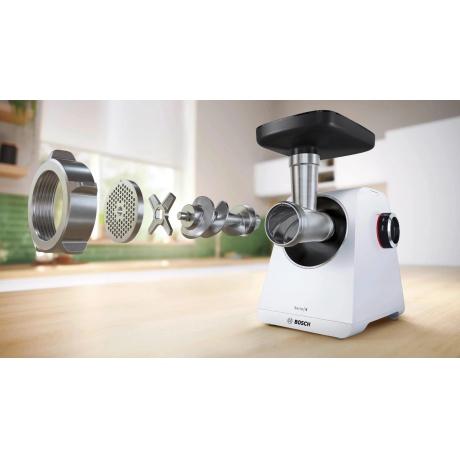 Мясорубка Bosch MFWS609W 2100Вт белый/черный - фото 10