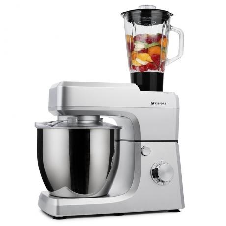 Кухонный комбайн Kitfort КТ-1339-1 серебристый металлик - фото 1