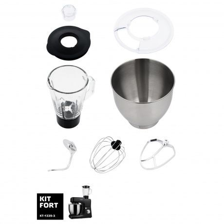 Кухонный комбайн Kitfort КТ-1339-3 черный - фото 4