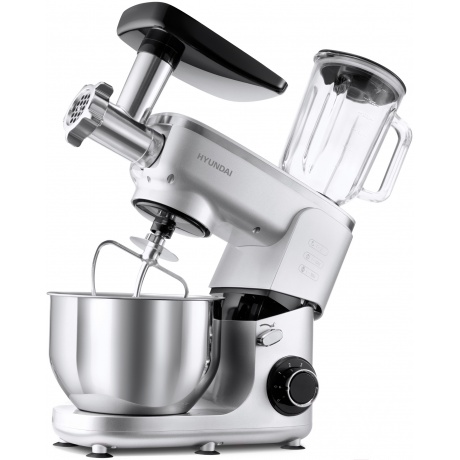 Кухонная машина Hyundai HYMS7651 планетар.вращ. 1400Вт серебристый - фото 2