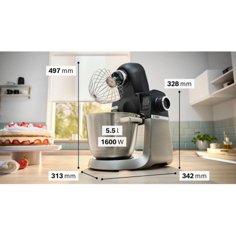 Кухонная машина Bosch MUMS6ZS17 планетар.вращ. 1600Вт черный - фото 10