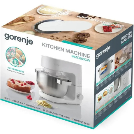 Кухонная машина Gorenje MMC800CW планетар.вращ. 800Вт белый - фото 10