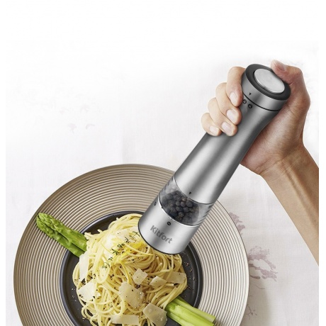 Перечница электрическая Kitfort КТ-2029 серебристый - фото 2