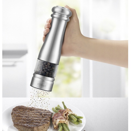 Перечница электрическая Kitfort KT-2030 серебристый - фото 2