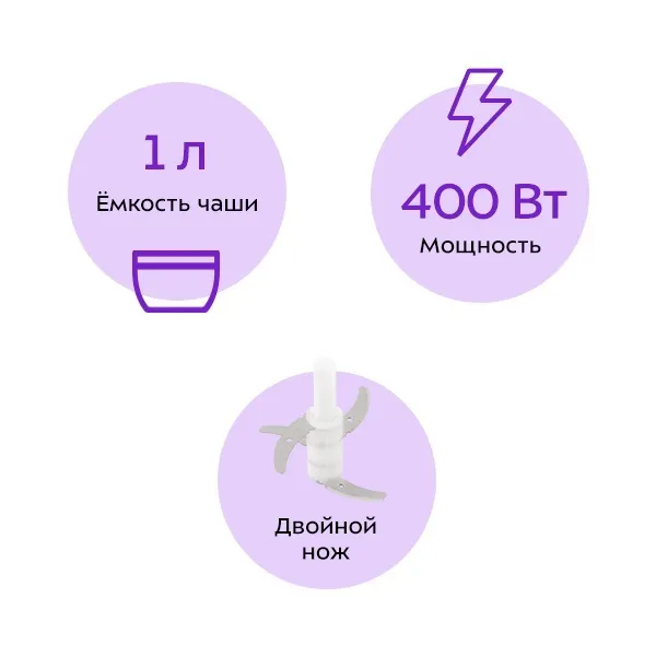 Измельчитель Kitfort КТ-3017-1 фиолетовый - фото 7
