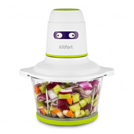 Измельчитель Kitfort КТ-3050-2 бело-салатовый - фото 1