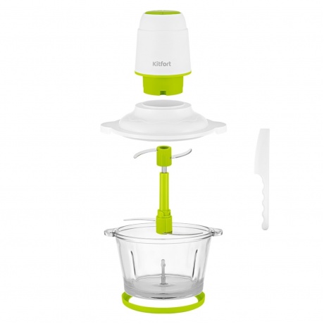 Измельчитель Kitfort КТ-3050-2 бело-салатовый - фото 2
