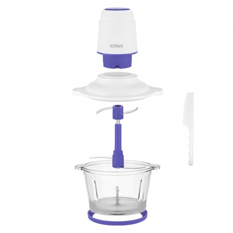 Измельчитель Kitfort КТ-3050-1 бело-фиолетовый - фото 4