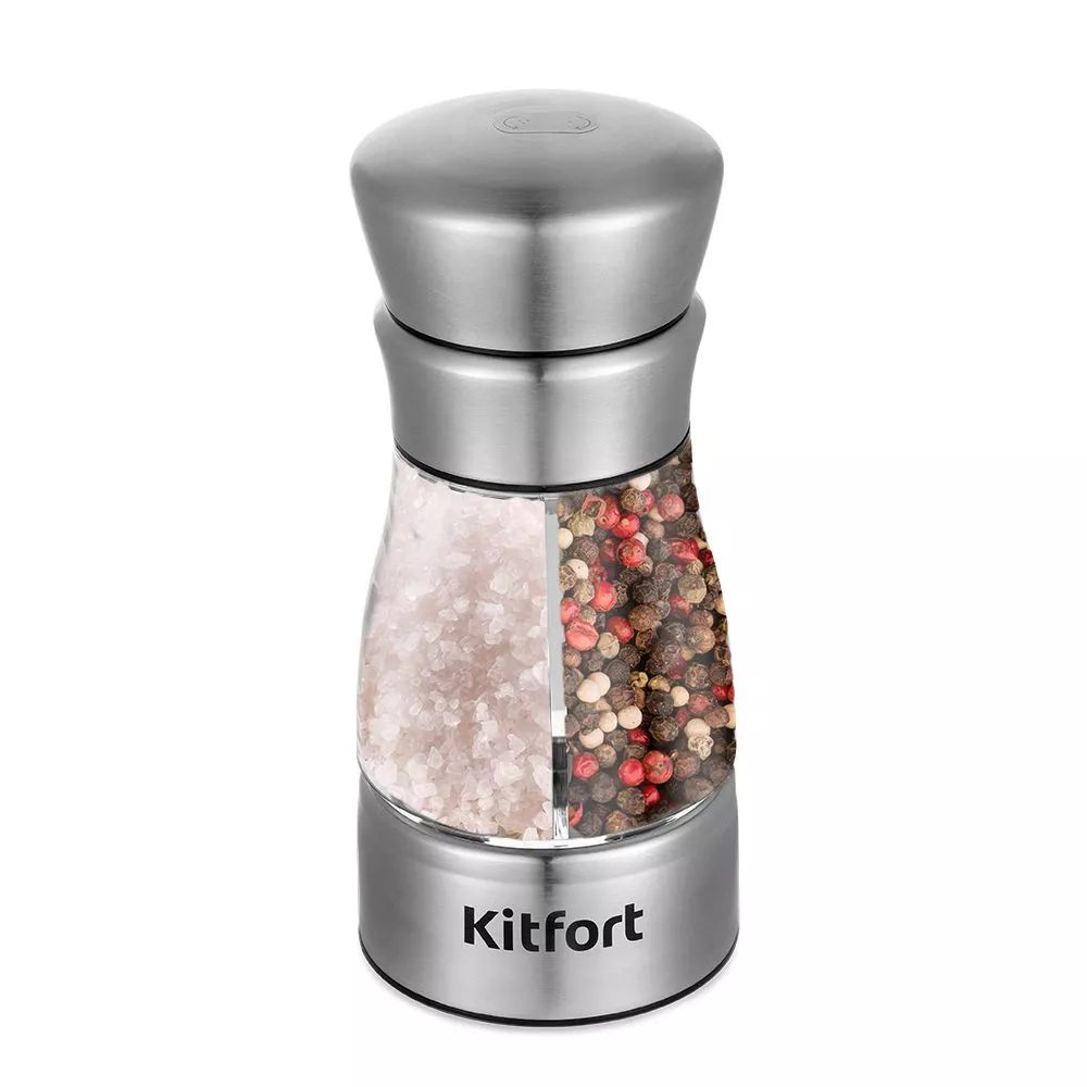 Мельница для соли и перца Kitfort КТ-6010 набор для специй мотылек соль перец 3пр ёмкость4 5х9см береста