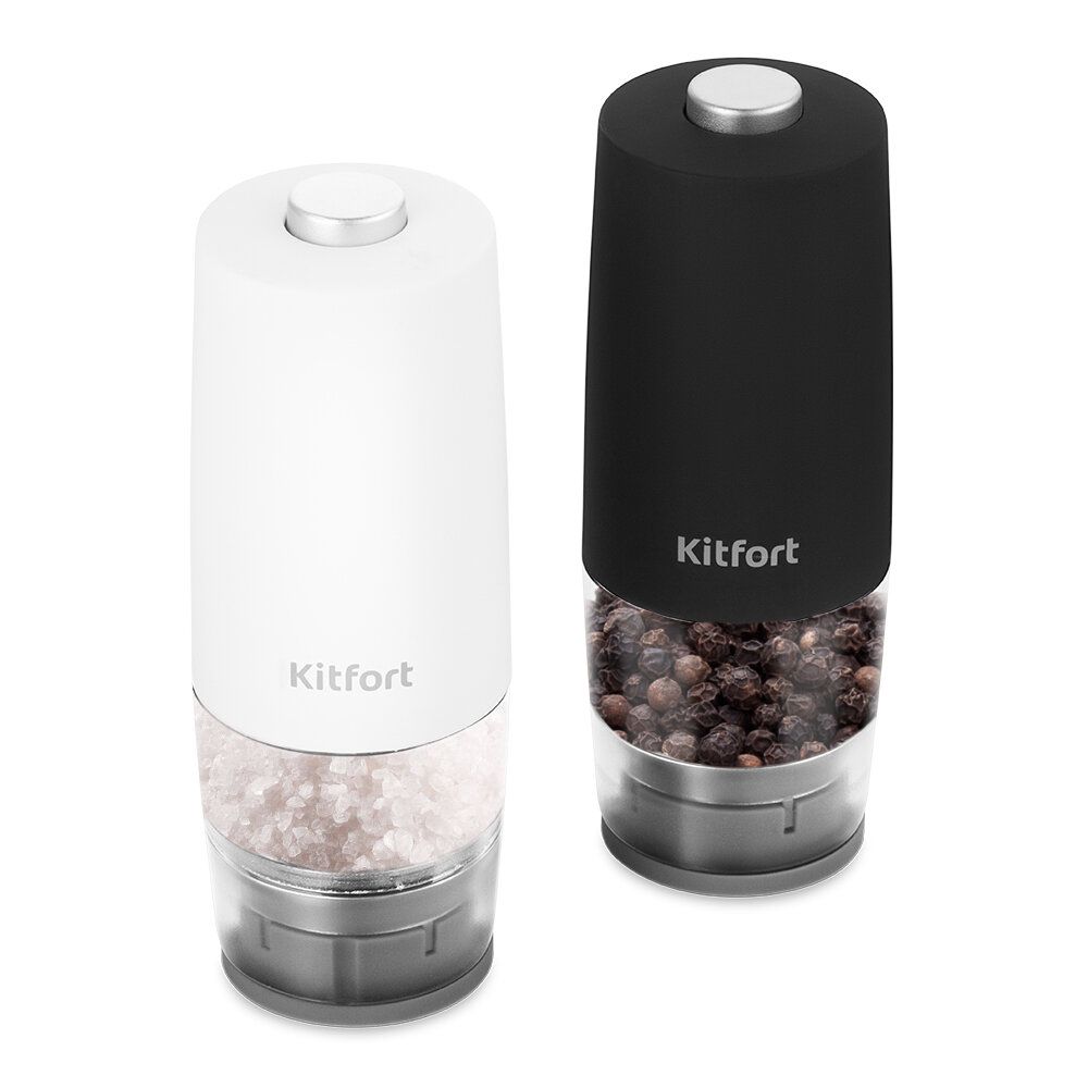 Перечница электрическая Kitfort КТ-6005 набор для специй мотылек соль перец 3пр ёмкость4 5х9см береста