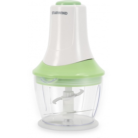 Измельчитель электрический Starwind SCP2010 1л. 300Вт белый/зеленый - фото 2