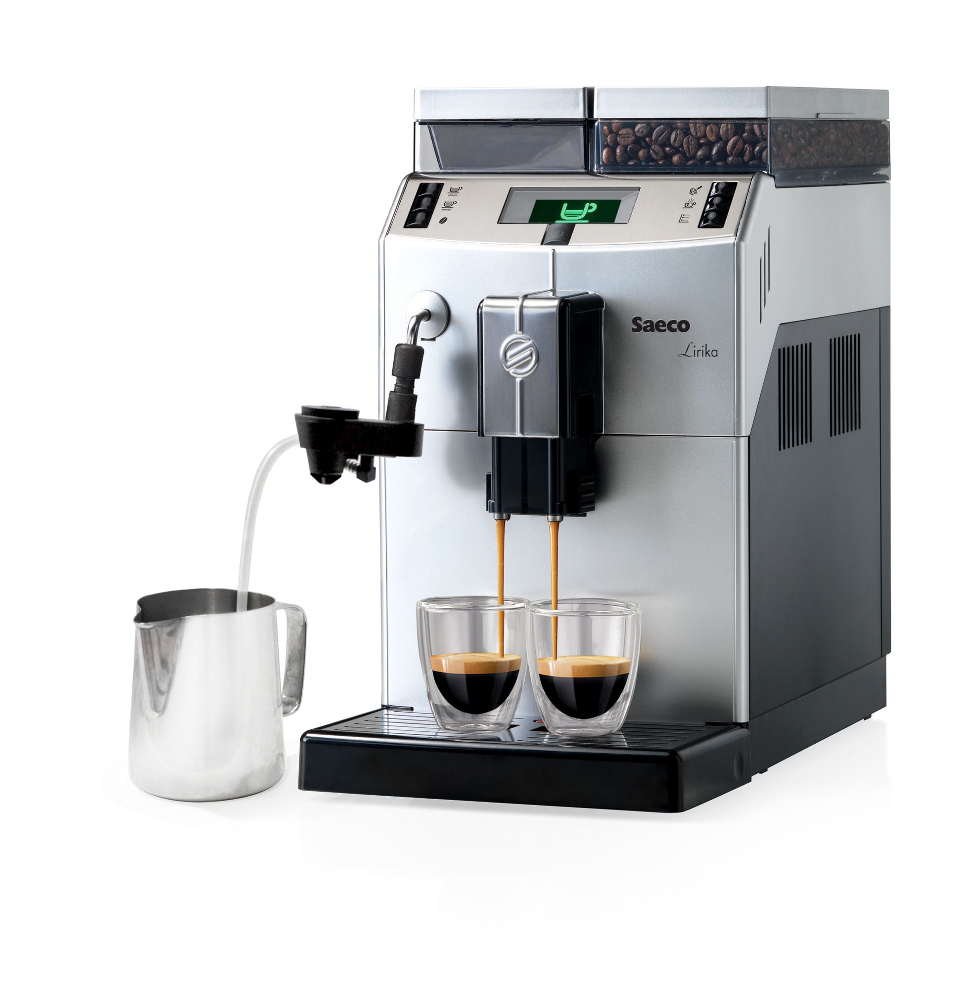 Кофемашина Saeco Lirika Plus, серебристый модифицированный фильтр 6903 для кофемашины saeco philips hd8854 02 exprelia class