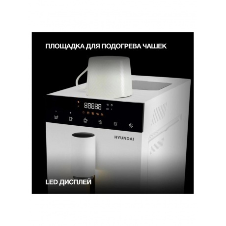 Кофемашина Hyundai HAM-4400 1350Вт белый/черный - фото 20