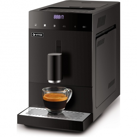 Кофемашина Vitek VT-8700 Metropolis 1350Вт черный - фото 1