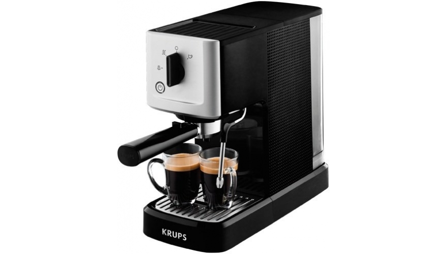 Кофемашина Krups XP344010 1460Вт черный/серебристый, цвет: черный/серебристый
