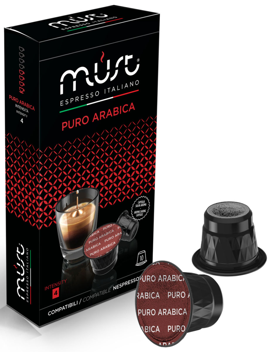 Капсулы кофе Must Arabica Puro совместимые с Nespresso 10шт кофе в капсулах carraro puro arabica