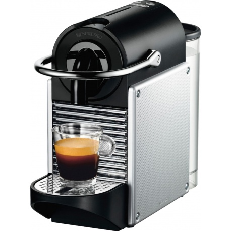Кофемашина капсульная Delonghi Nespresso Pixie EN124.S серебристый - фото 1