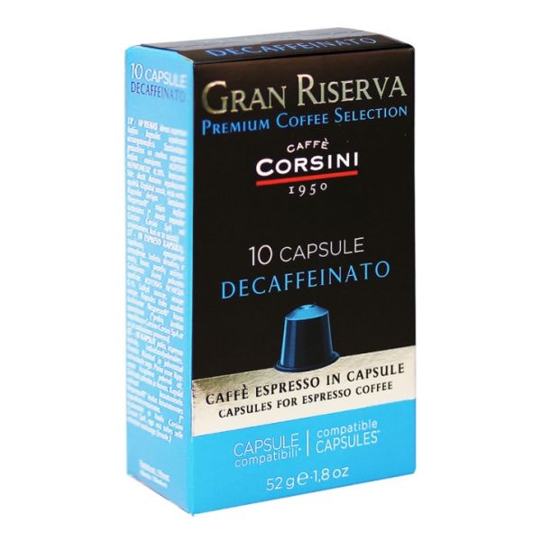 Капсулы Caffe Corsini Gran Riserva Decaffeinato 10шт