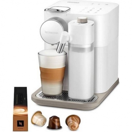 Капсульная кофемашина DeLonghi Nespresso Gran Lattissima EN640W белая - фото 2