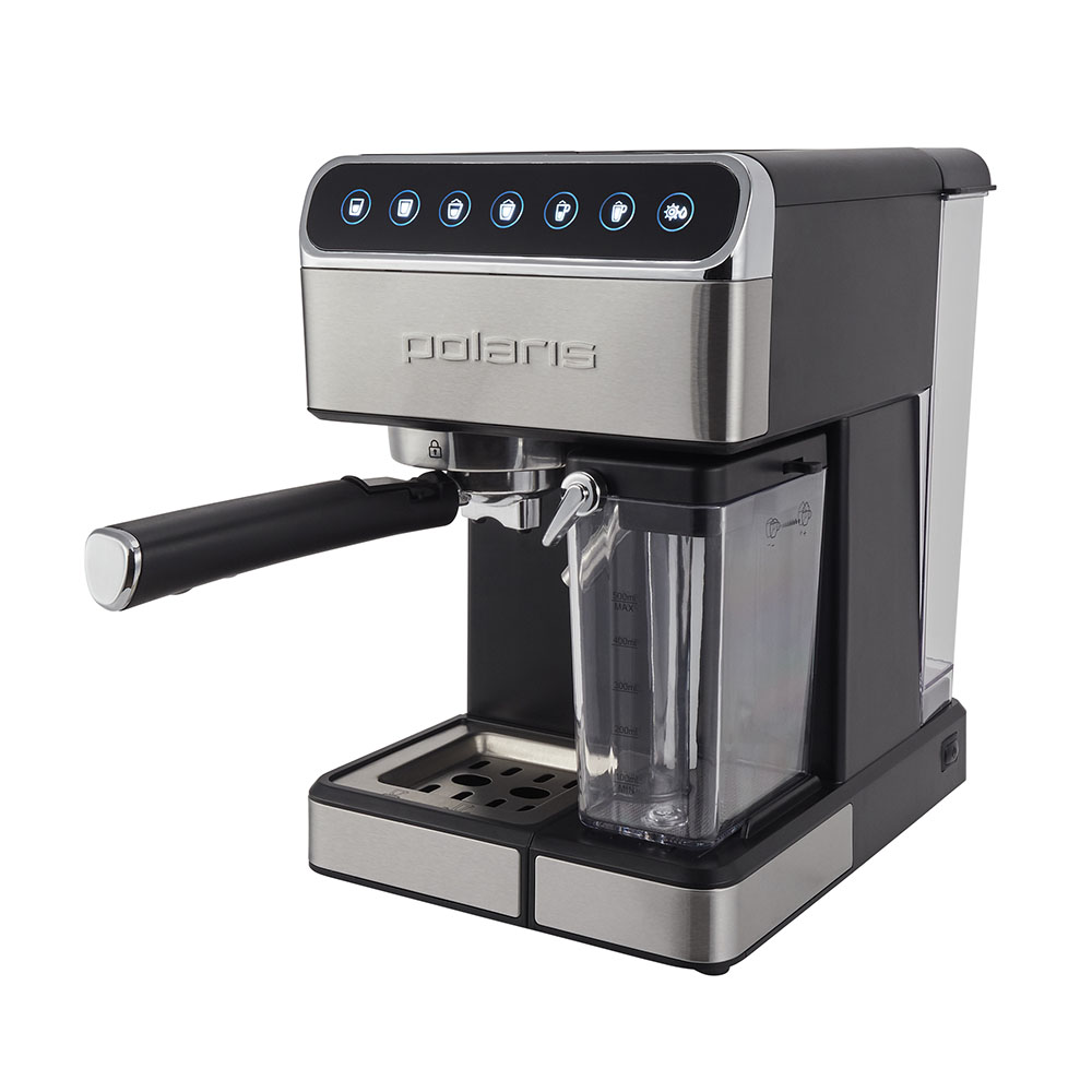 Кофеварка рожковая Polaris PCM 1535E черный именной кофе кофейный запас для нее