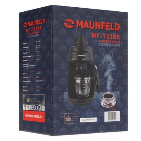 Рожковая кофеварка Maunfeld MF-733BK - фото 9