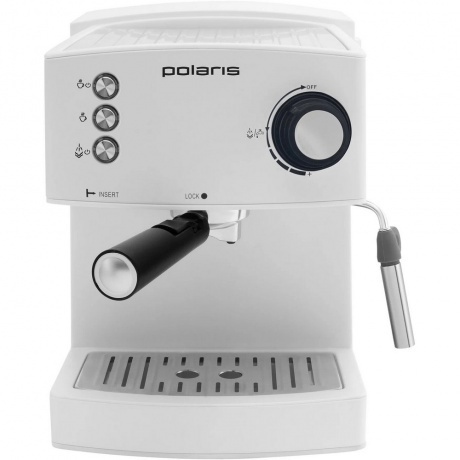 Кофеварка рожковая Polaris PCM 1527E Adore Crema 850Вт белый