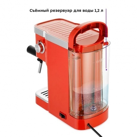 Кофеварка рожковая Kitfort КТ-7114-1 красный - фото 5